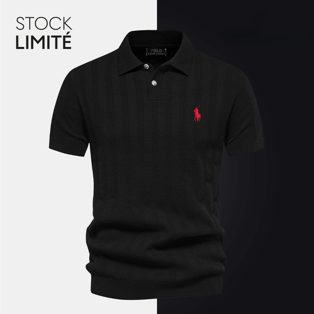 Polo en maille texturée exclusif RL pour homme alternate view